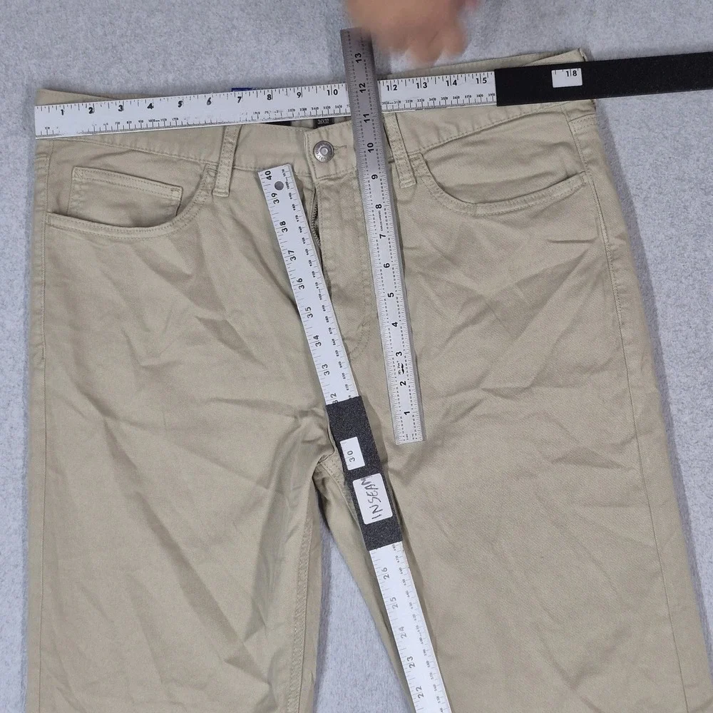 Banana Republic Men Pants 36X32 Tan Chino Twill Pants Slim 30